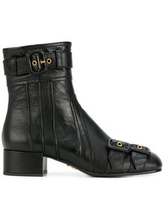 buckled ankle boots Prada
