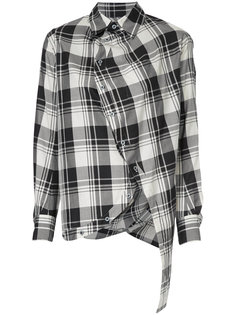 tartan asymmetric shirt Anrealage