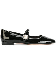 embellished strap ballerinas Miu Miu