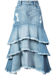 ruffled denim skirt  Jonathan Simkhai