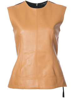 Sleeveless Shell With Crepe Back Derek Lam