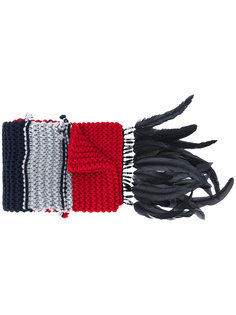 feathered scarf Prada