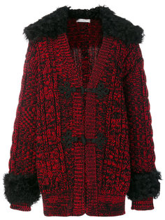 fur trim knitted coat Philosophy Di Lorenzo Serafini