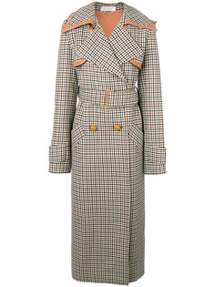 checked trench coat Nina Ricci