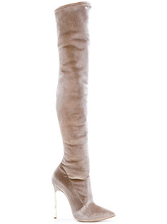 высокие сапоги на шпильке Casadei