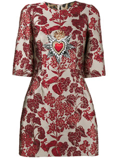 платье мини с цветочной вышивкой Dolce &amp; Gabbana
