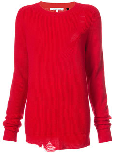 distressed crew neck sweater Helmut Lang