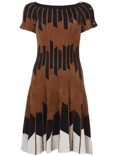 Geometric Chenille Knit Dress Yigal Azrouel