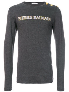 logo print sweatshirt  Pierre Balmain