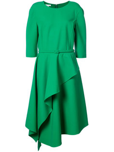 frill-hem flared midi dress Oscar de la Renta