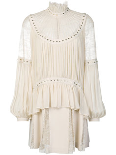 heart studded lace dress Elie Saab