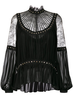 heart studded lace blouse  Elie Saab