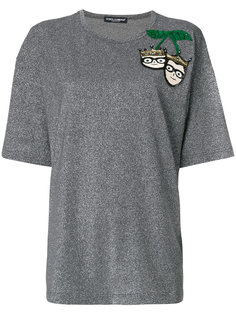 футболка с вышивкой пайетками Dolce &amp; Gabbana