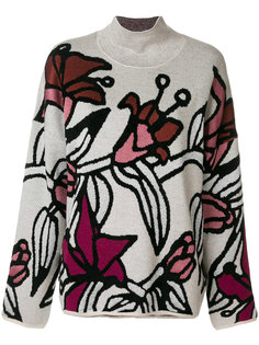 lilies embroidered sweater  Christian Wijnants