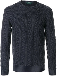 джемпер вязки косичкой Zanone