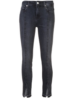 skinny jeans with ankle slit 7 For All Mankind