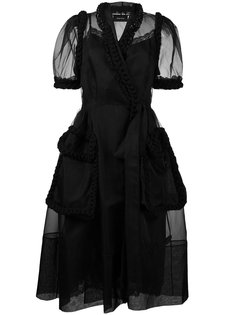 платье с запахом из тюля  Simone Rocha