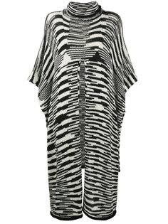 printed high-neck poncho Missoni