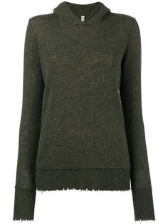 oversized cashmere distressed hoodie R13