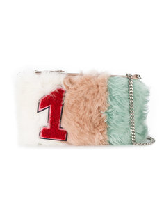 number one Shearling emblem clutch Miu Miu