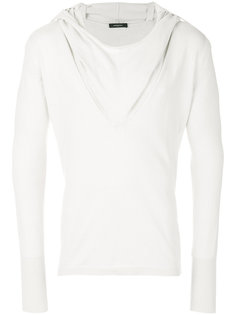 draped neck T-shirt Unconditional