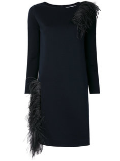 feather embellished shift dress Gianluca Capannolo