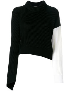 contrast sleeve jumper Cédric Charlier