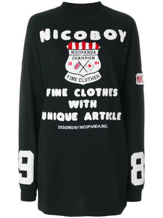 logo patch long sweatshirt Nicopanda