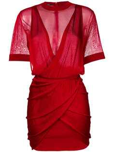 ruched mini dress Balmain