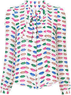 lips print blouse Milly