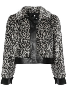 leopard print cropped jacket Mother