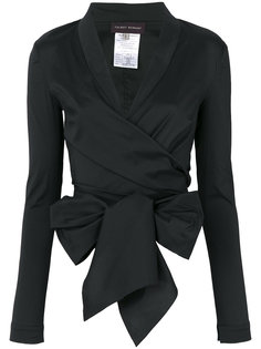 bow detail wrap top Talbot Runhof