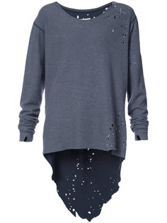 свитер с потертой отделкой Greg Lauren