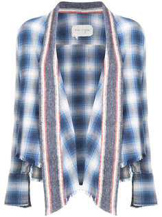 checked open neck shirt Greg Lauren