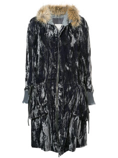 crushed velvet parka Greg Lauren