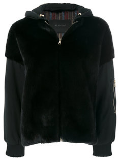 fur detail hooded jacket  Blancha
