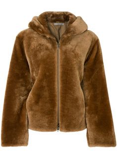 shearling hooded jacket Vince
