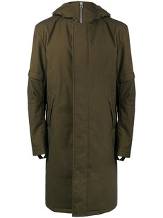 flat hood coat Helmut Lang