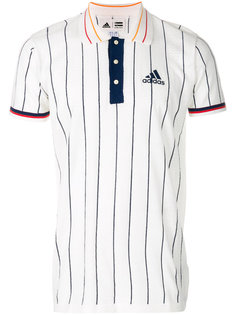 рубашка-поло с отделкой в полоску Adidas