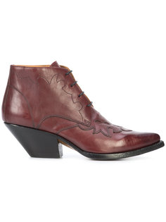 pointed lace-up boots Buttero