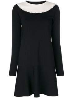 платье с контрастным воротником  Red Valentino