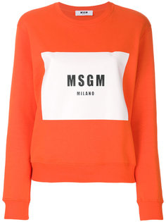 толстовка с принтом логотипа MSGM