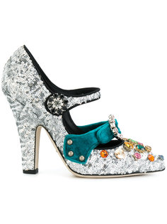 туфли-лодочки Mary Jane с пайетками Dolce &amp; Gabbana