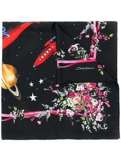 шарф с цветочным принтом Love Dolce &amp; Gabbana