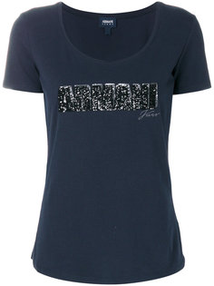sequin logo patch T-shirt Armani Jeans