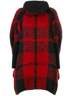 checked cape Woolrich