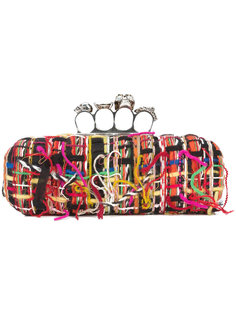 embellished woven clutch bag Alexander McQueen