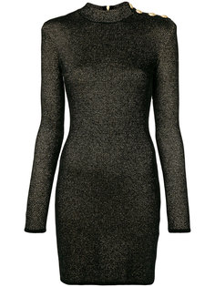 платье с пуговицами  Balmain