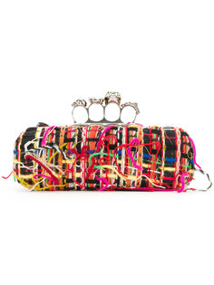 frayed knuckle clutch Alexander McQueen