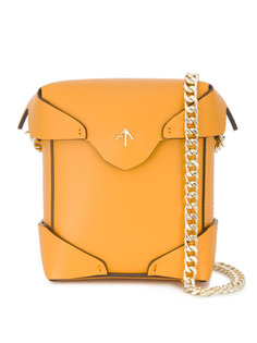 желтая квадратная микро-сумка Pristine Manu Atelier
